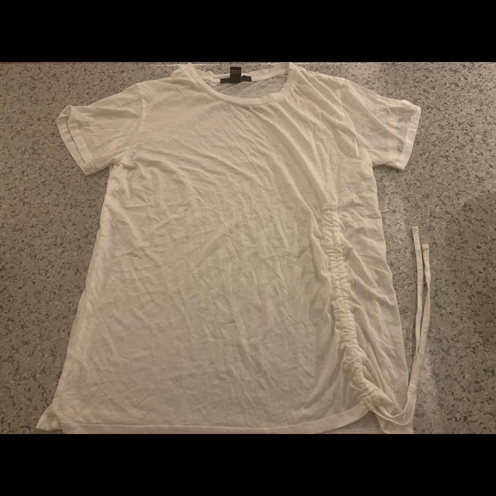 Forever 21 Short Sleeve Side String Top